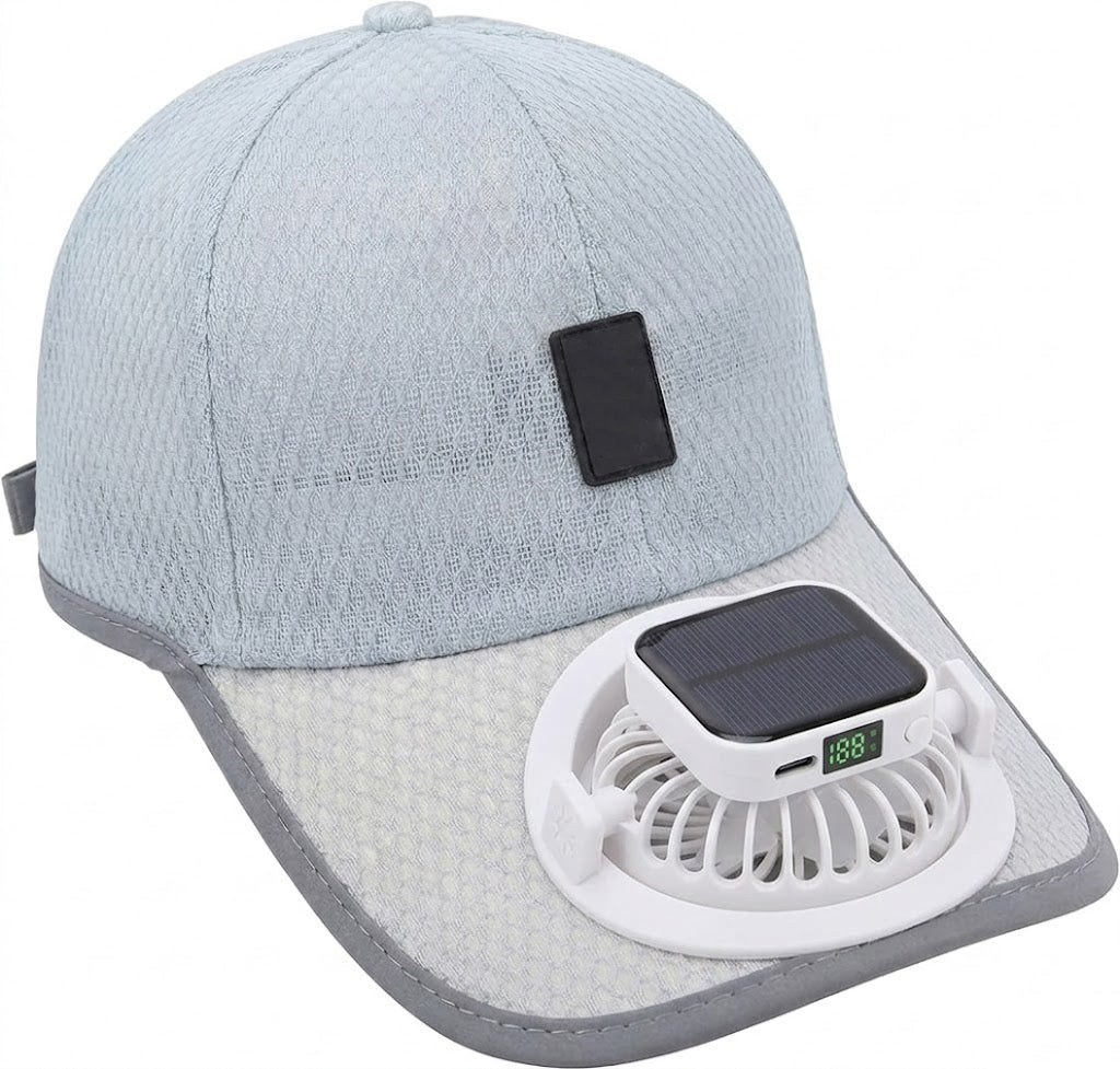Solar-Powered Fan Sun Baseball Hat Summer UV Protection Fishing Cap