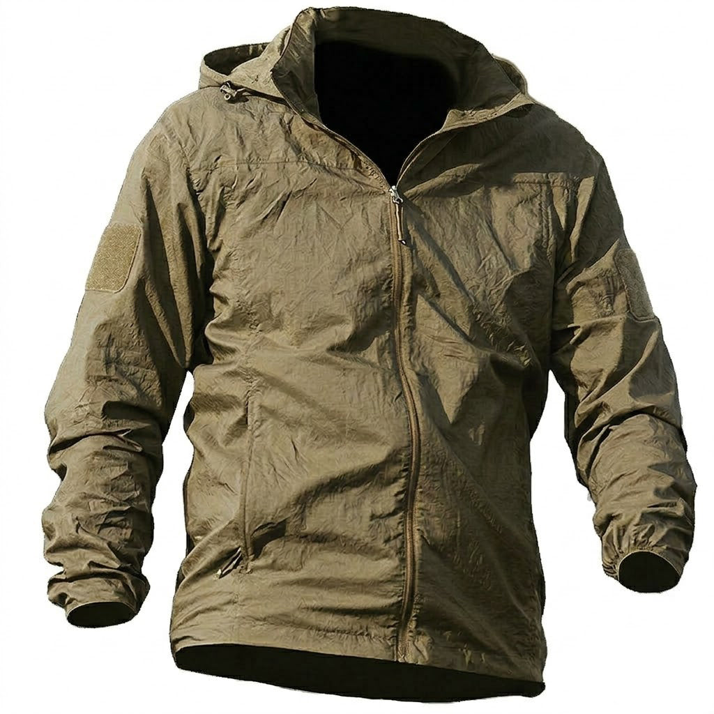 Men’s Quick-Dry UPF 50+ Summer Outdoor Hooded Shell Jacket