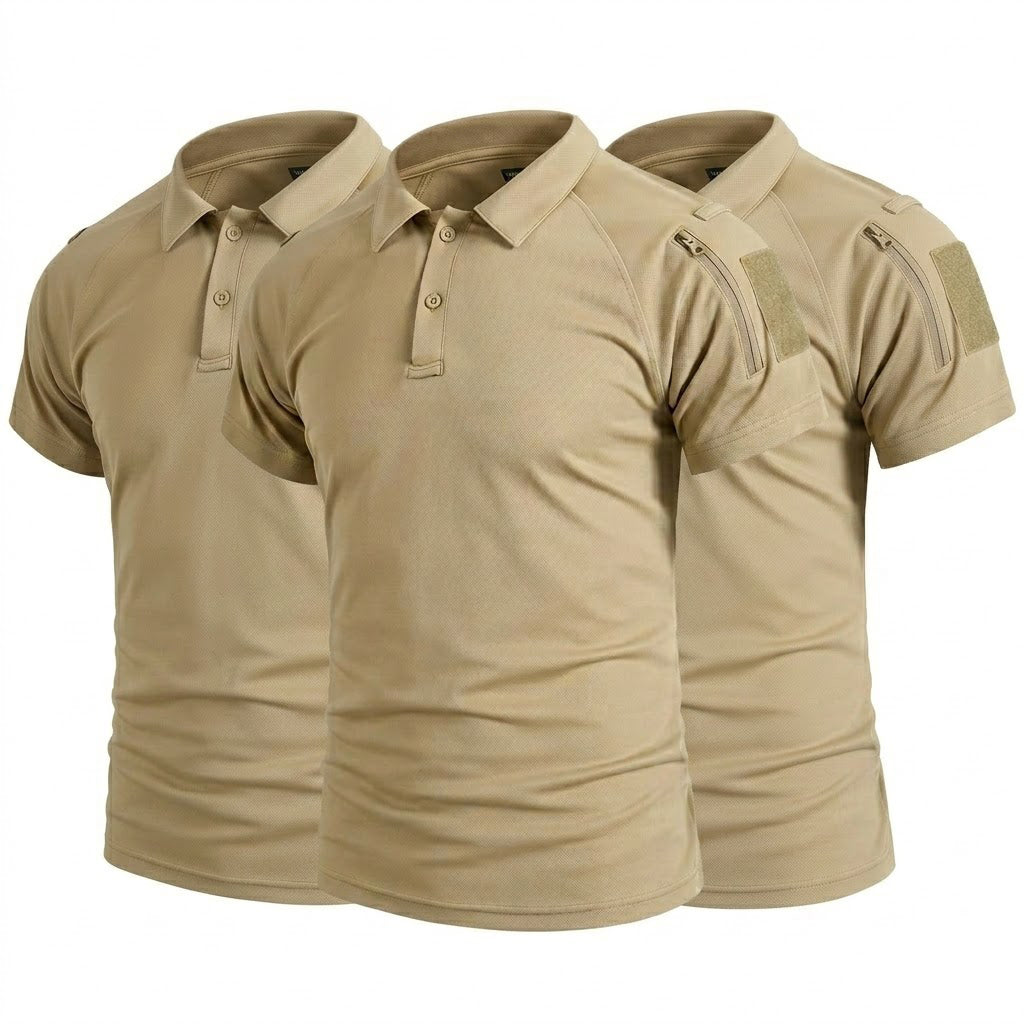3Pack UPF 50+ Men's Quick Dry Polo T-Shirts