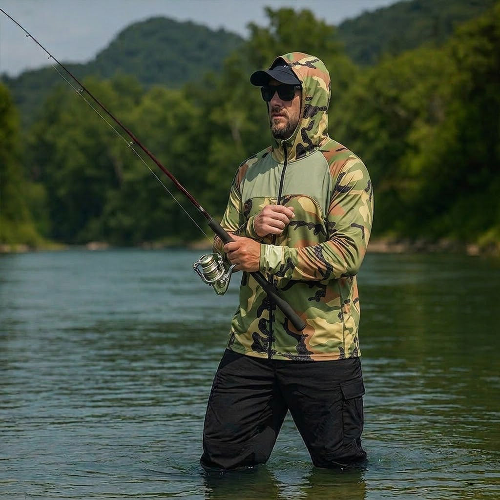 Men's Quick Dry UV Protection Hoodie Fishing Shirt