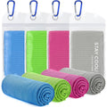 TWS 4 Pack Cooling Towel, Soft Breathable Chilly Microfiber Towel