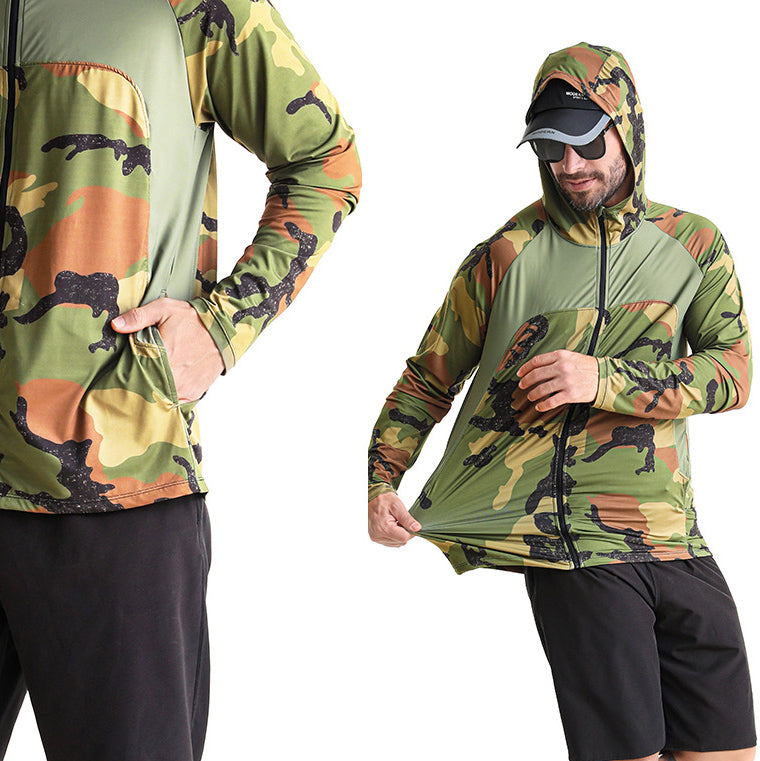 Men's Quick Dry UV Protection Hoodie Fishing Shirt