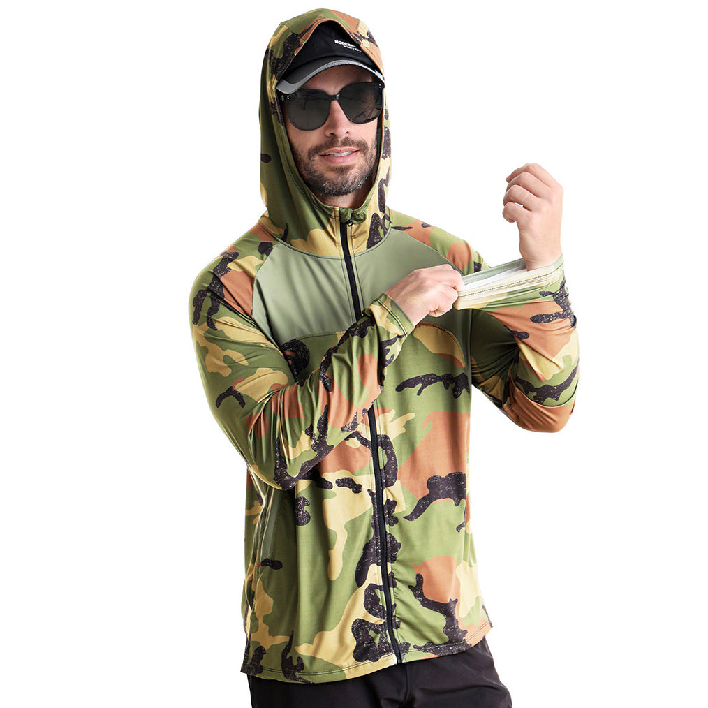 Men's Quick Dry UV Protection Hoodie Fishing Shirt