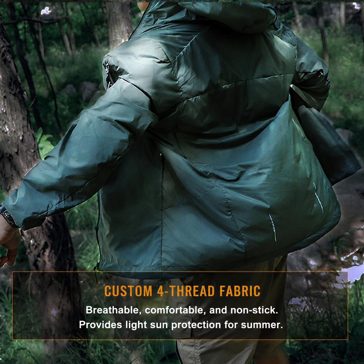 Men’s Lightweight Quick-Dry Shirts UPF 50+ Hooded Sun Protection Jacket