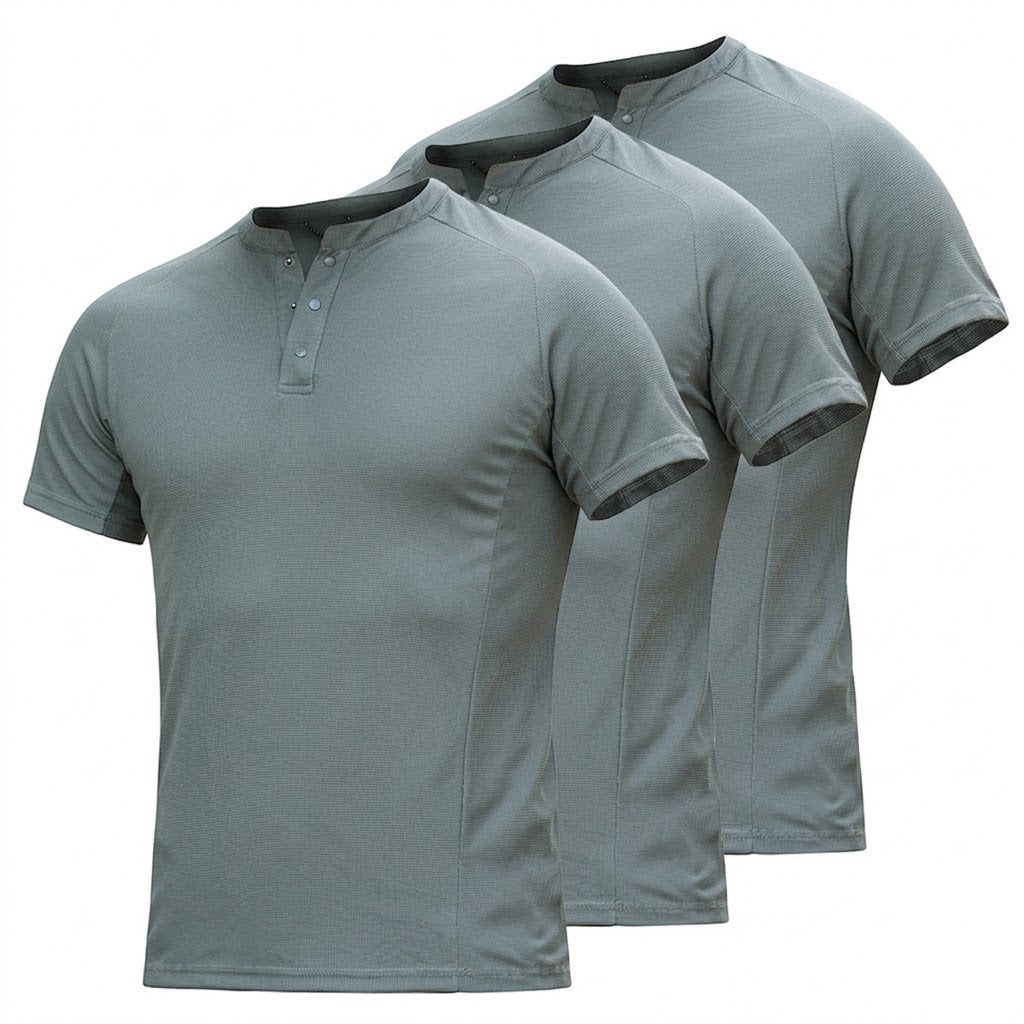 Men's Quick-Dry Henley Collar T-Shirts