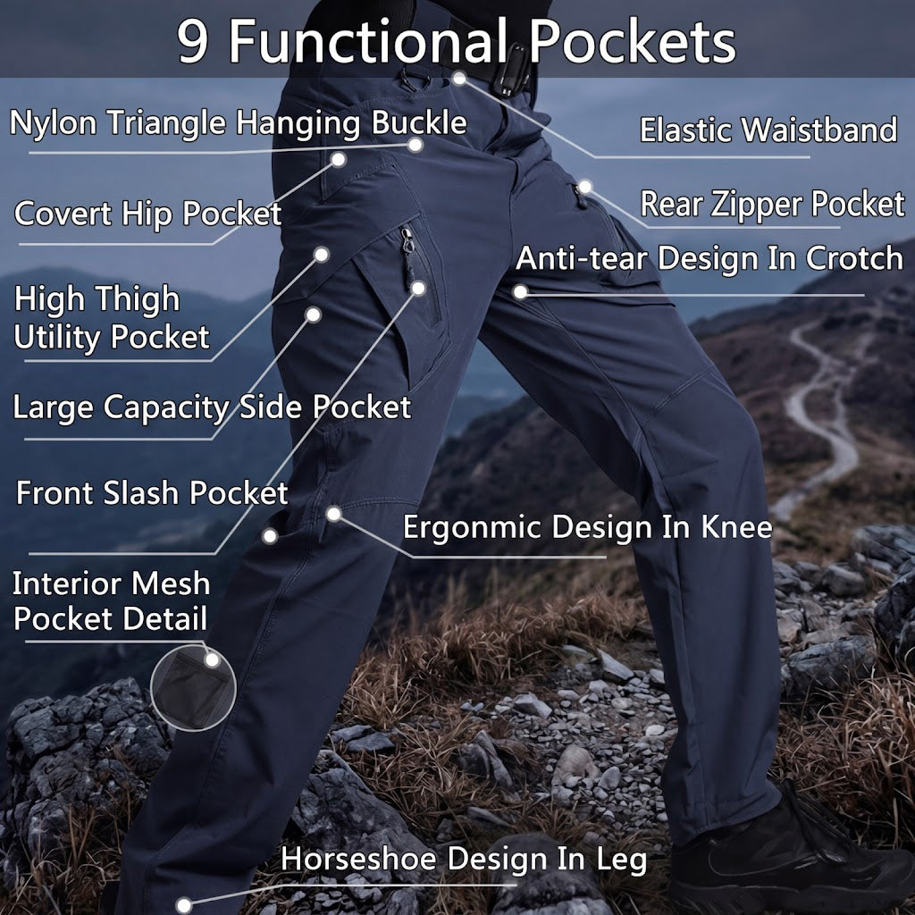 Archon IX9 Men’s Lightweight Tactical Pants – Quick-Dry Stretch Pants