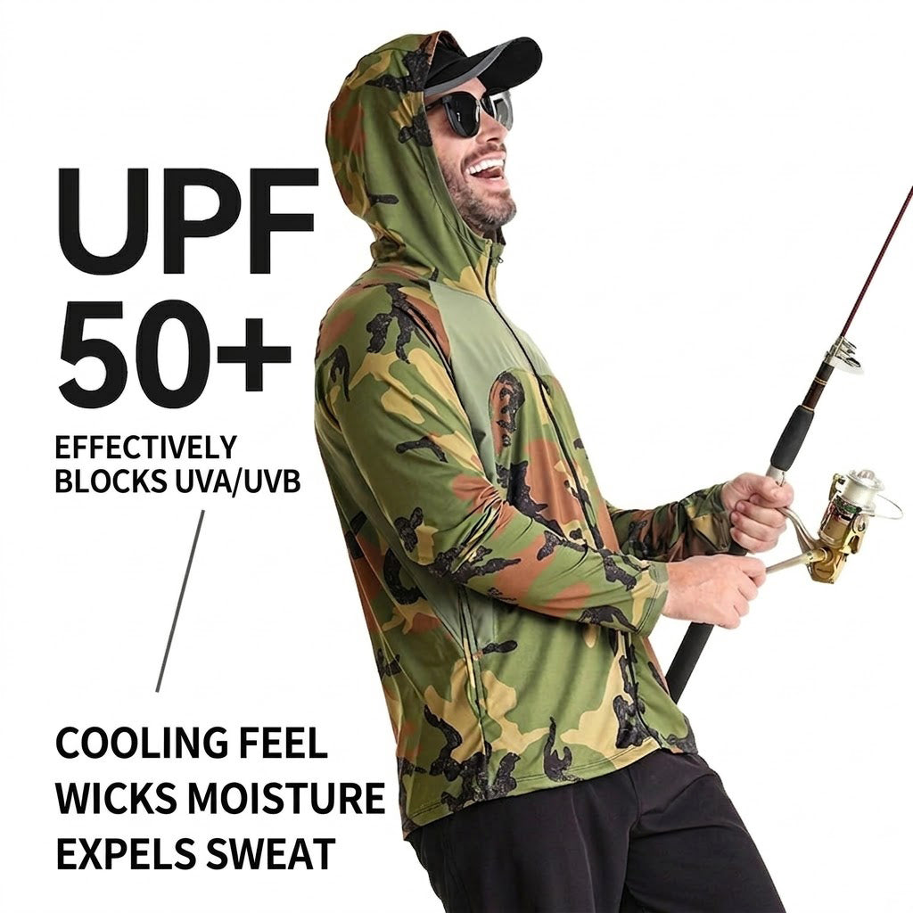 Men's Quick Dry UV Protection Hoodie Fishing Shirt