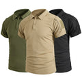 3Pack UPF 50+ Men's Quick Dry Polo T-Shirts