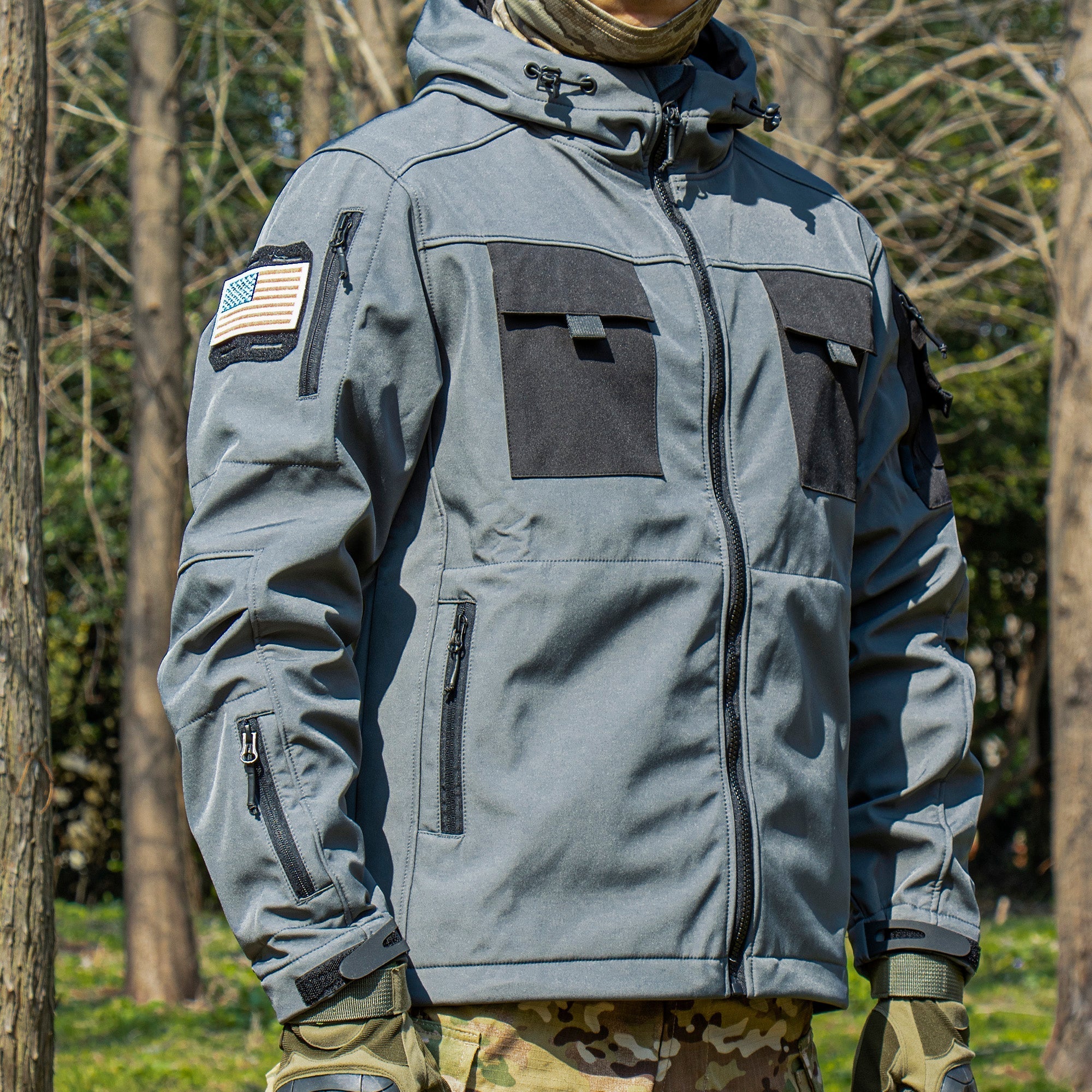 5 - IN - 1 Softshell Waterproof All Terrain Tactical Jacket - TWS USA