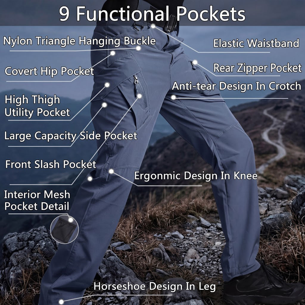 Archon IX9 Men’s Lightweight Tactical Pants – Quick-Dry Stretch Pants