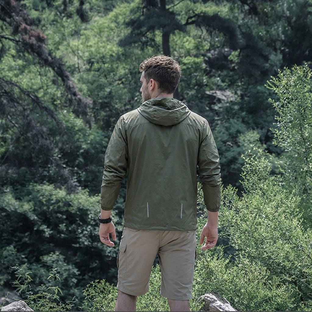 Men’s Lightweight Quick-Dry Shirts UPF 50+ Hooded Sun Protection Jacket