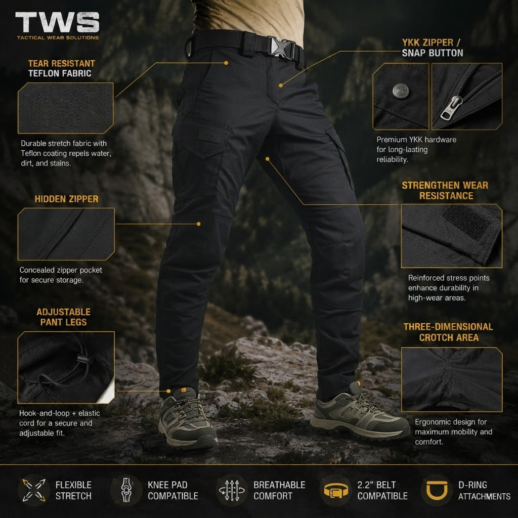 TWS Phantom Operator Tactical Pants Black