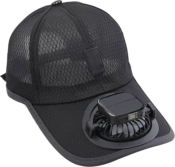 Solar-Powered Fan Sun Baseball Hat Summer UV Protection Fishing Cap