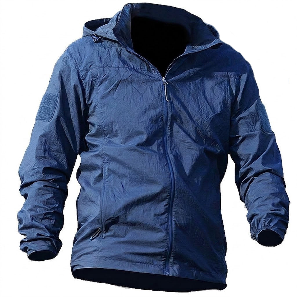 Men’s Quick-Dry UPF 50+ Summer Outdoor Hooded Shell Jacket
