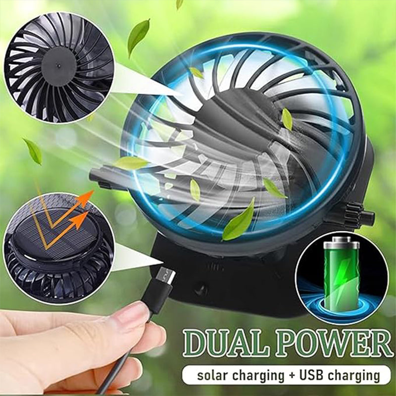 Solar-Powered Single Fan Sun Hat – Detachable & Wide Brim Outdoor UV Protection Fishing Cap