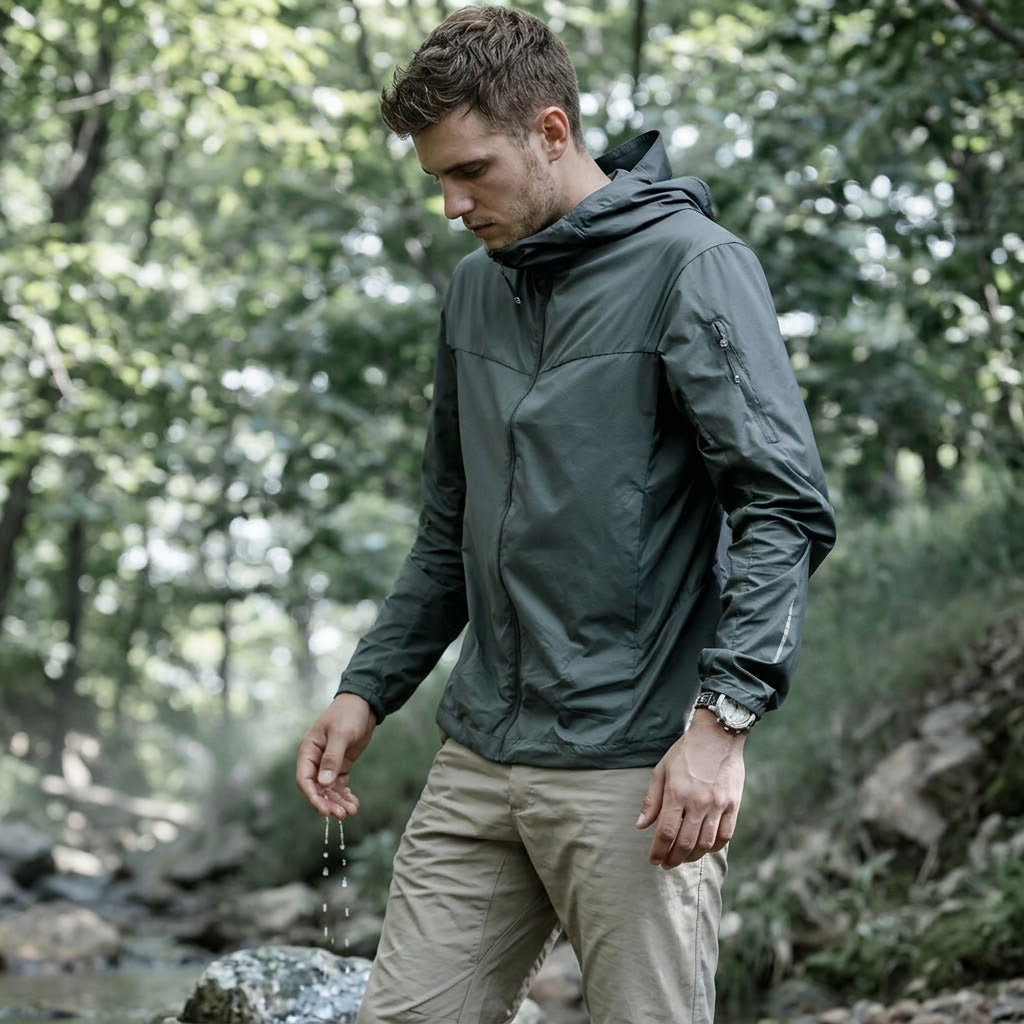 Men’s Lightweight Quick-Dry Shirts UPF 50+ Hooded Sun Protection Jacket