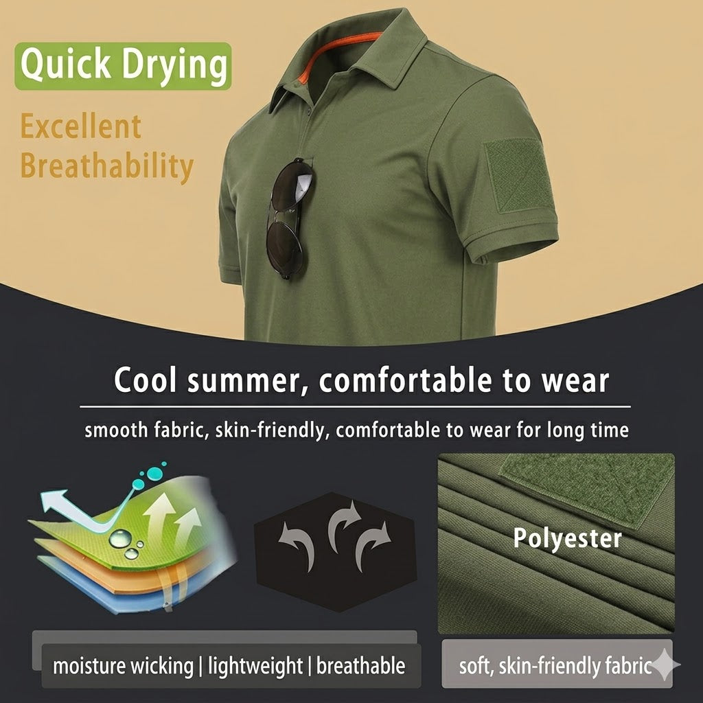 3pack Men’s Quick-Dry Wear-resistant T-Shirts Polo