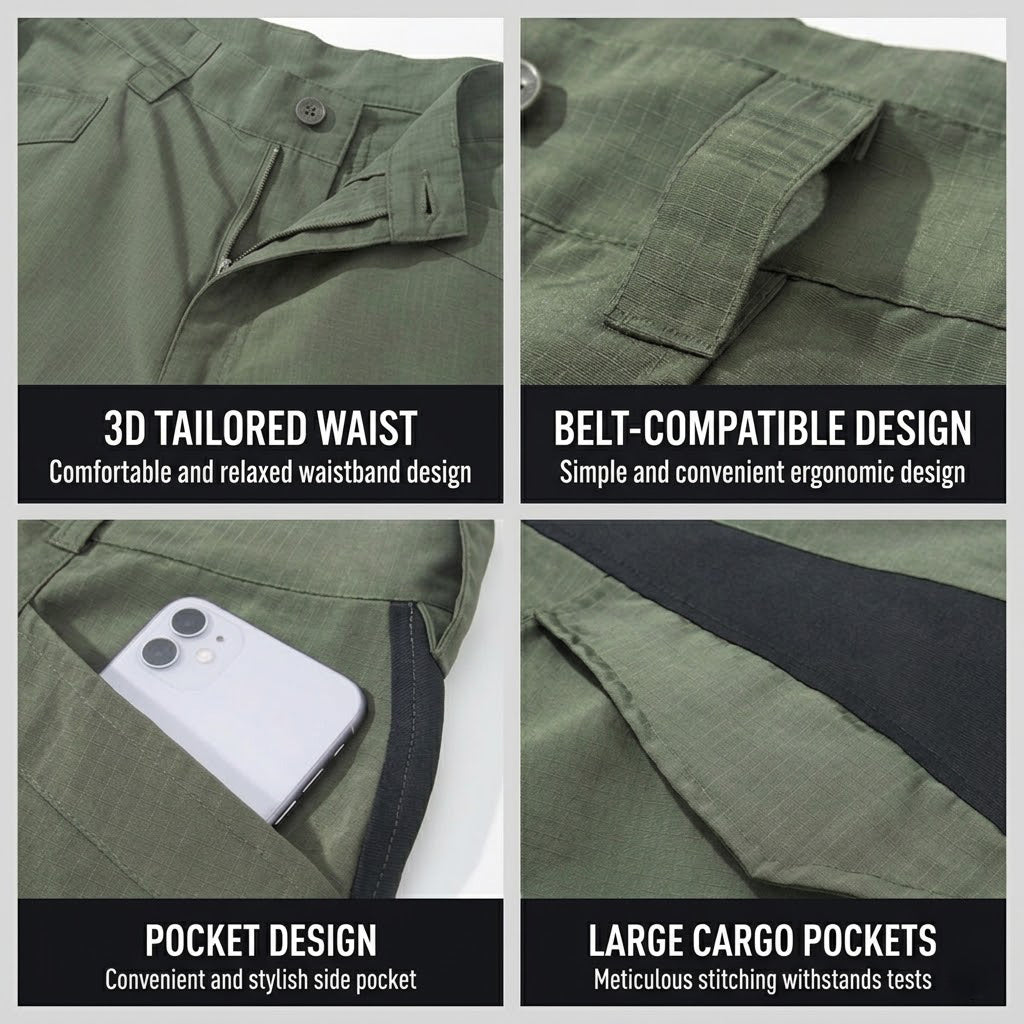 Men's Waterproof Multi-pocket Tactical Shorts