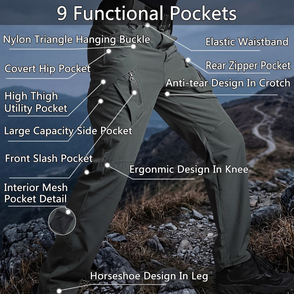 Archon IX9 Men’s Lightweight Tactical Pants – Quick-Dry Stretch Pants