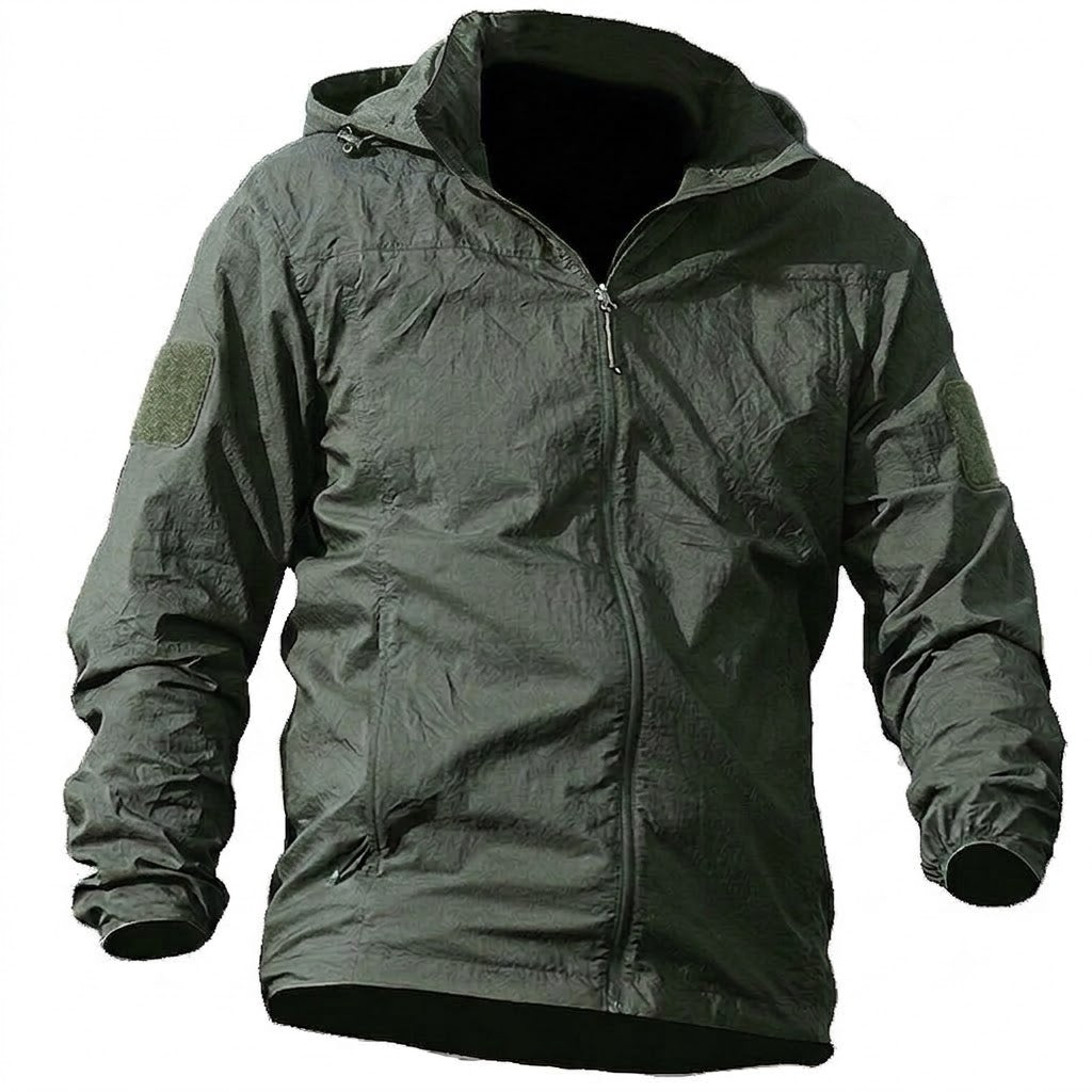 Men’s Quick-Dry UPF 50+ Summer Outdoor Hooded Shell Jacket