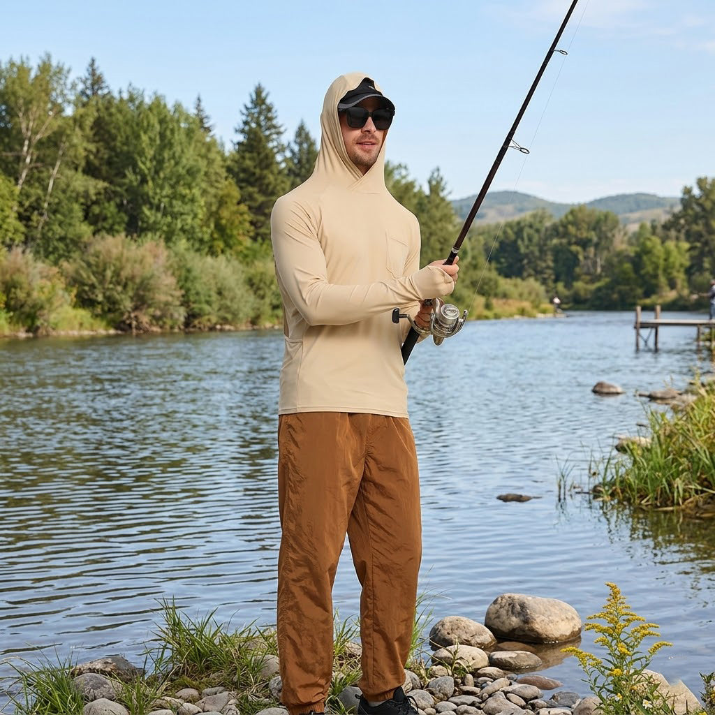 TWS Men's Quick-dry UV Protection Stretchy Fishing Shirt