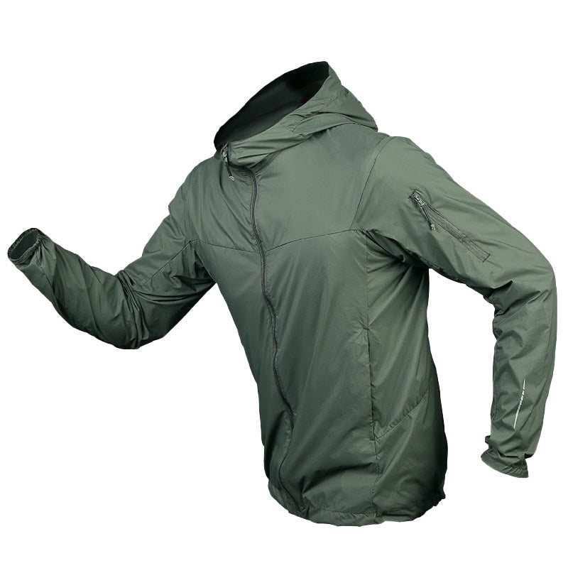 Men’s Lightweight Quick-Dry Shirts UPF 50+ Hooded Sun Protection Jacket