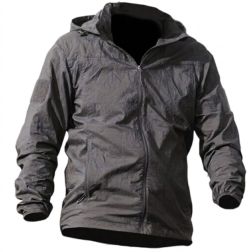 Men’s Quick-Dry UPF 50+ Summer Outdoor Hooded Shell Jacket