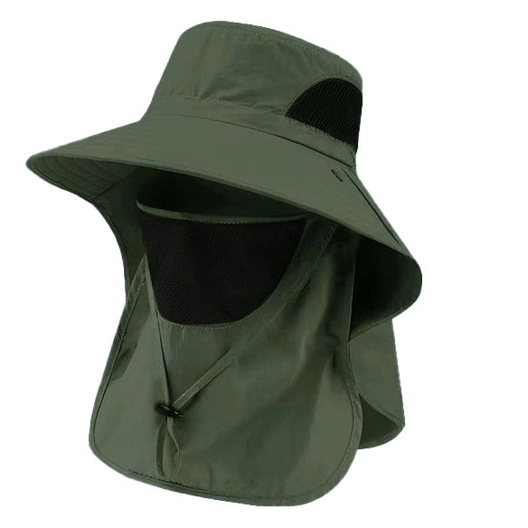 Men’s Sun Protection Fishing Hat – Lightweight Breathable with Detachable Face Cover