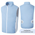 Air Cooling Vest, 2pc Fan 18V Electric Air Conditioned Vest for Hot Weather Outdoor