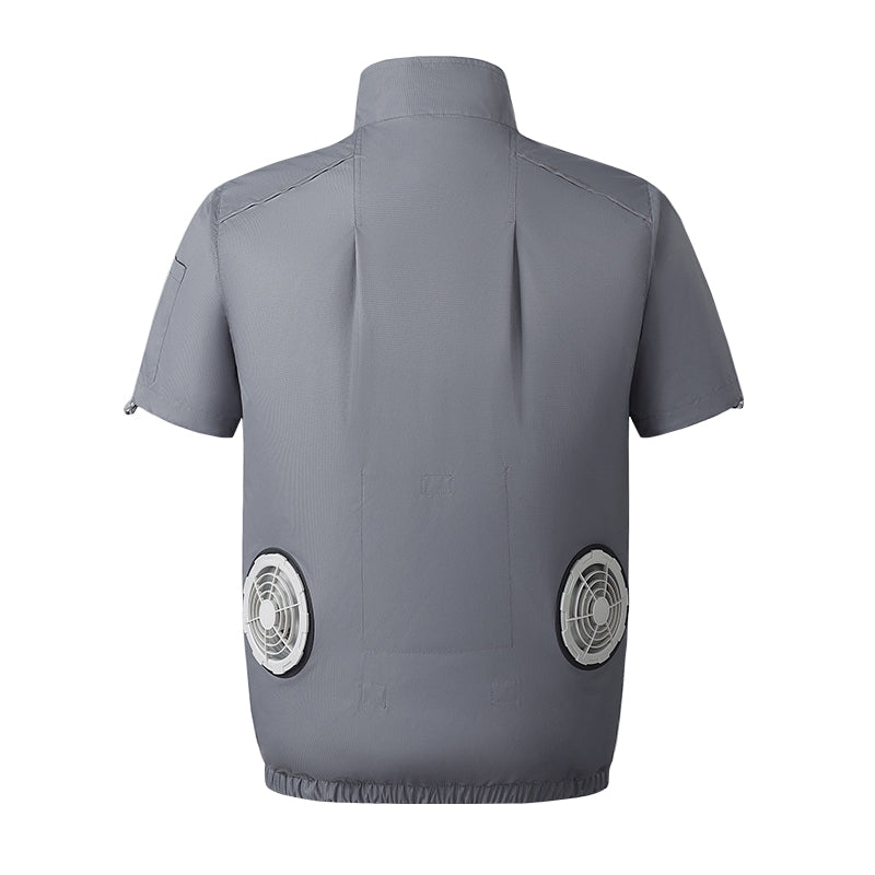 Air Cooling Shirt, 2pc Fan 18V Electric Air Conditioned T-shirt for Hot Weather Outdoor