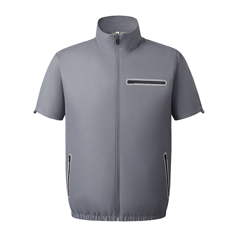 Air Cooling Shirt, 2pc Fan 18V Electric Air Conditioned T-shirt for Hot Weather Outdoor