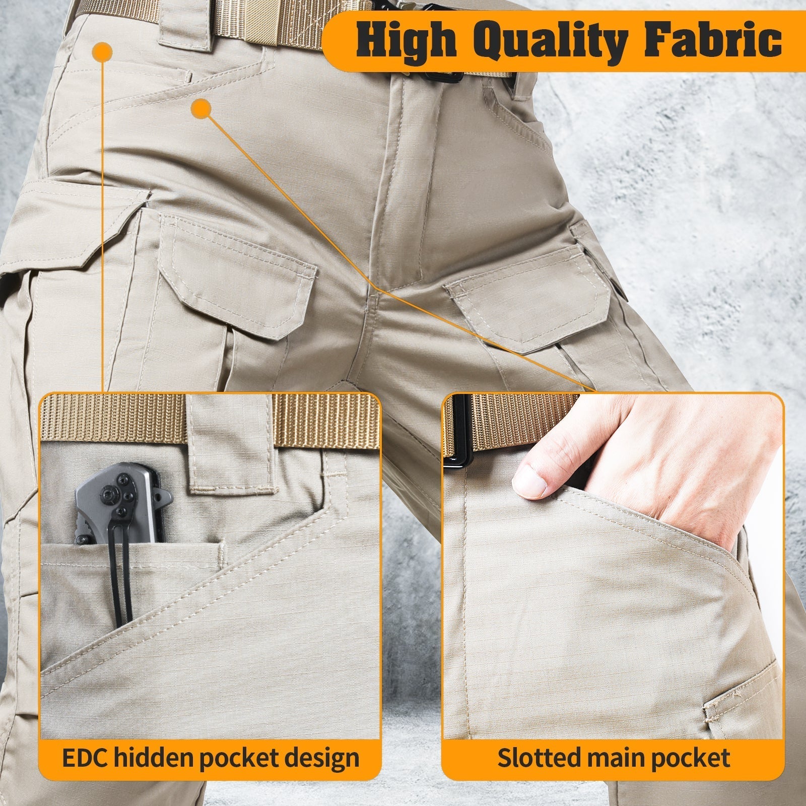 Archon IX8 Outdoor Waterproof Tactical Pants Khaki - TWS USA