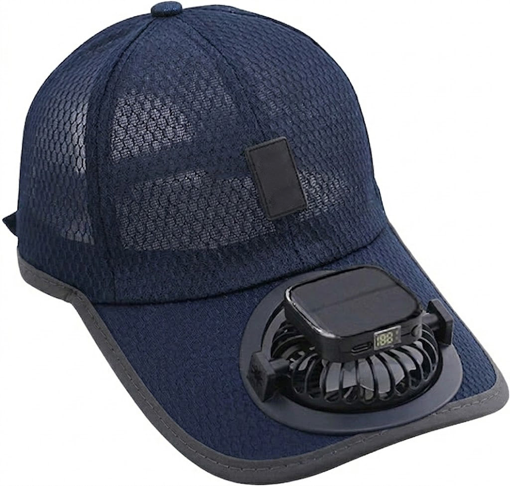 Solar-Powered Fan Sun Baseball Hat Summer UV Protection Fishing Cap