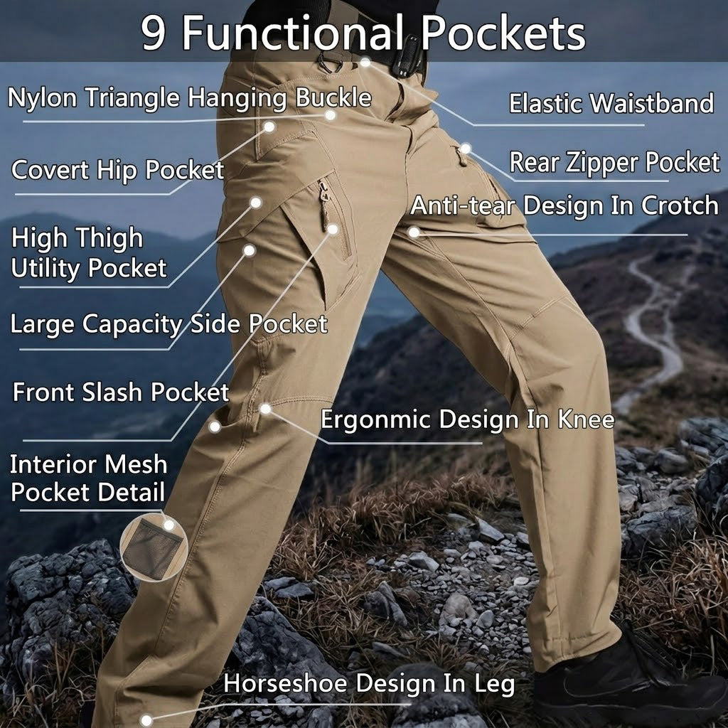 Archon IX9 Men’s Lightweight Tactical Pants – Quick-Dry Stretch Pants