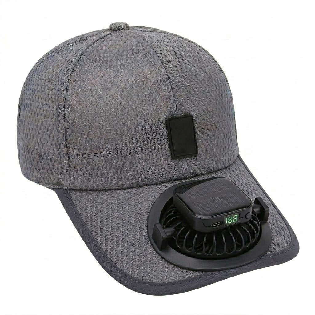 Solar-Powered Fan Sun Baseball Hat Summer UV Protection Fishing Cap