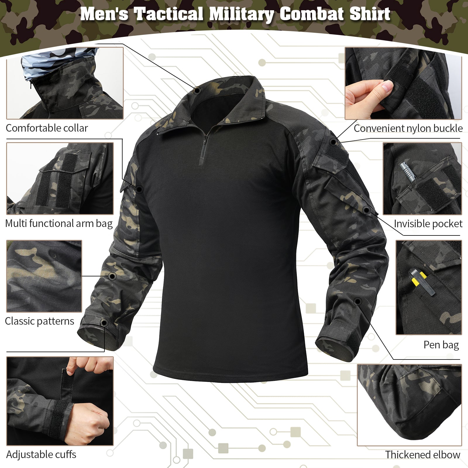 G3 Pro Combat Clothing Suit Men's Tactical Uniform Dark Camo - TWS USA