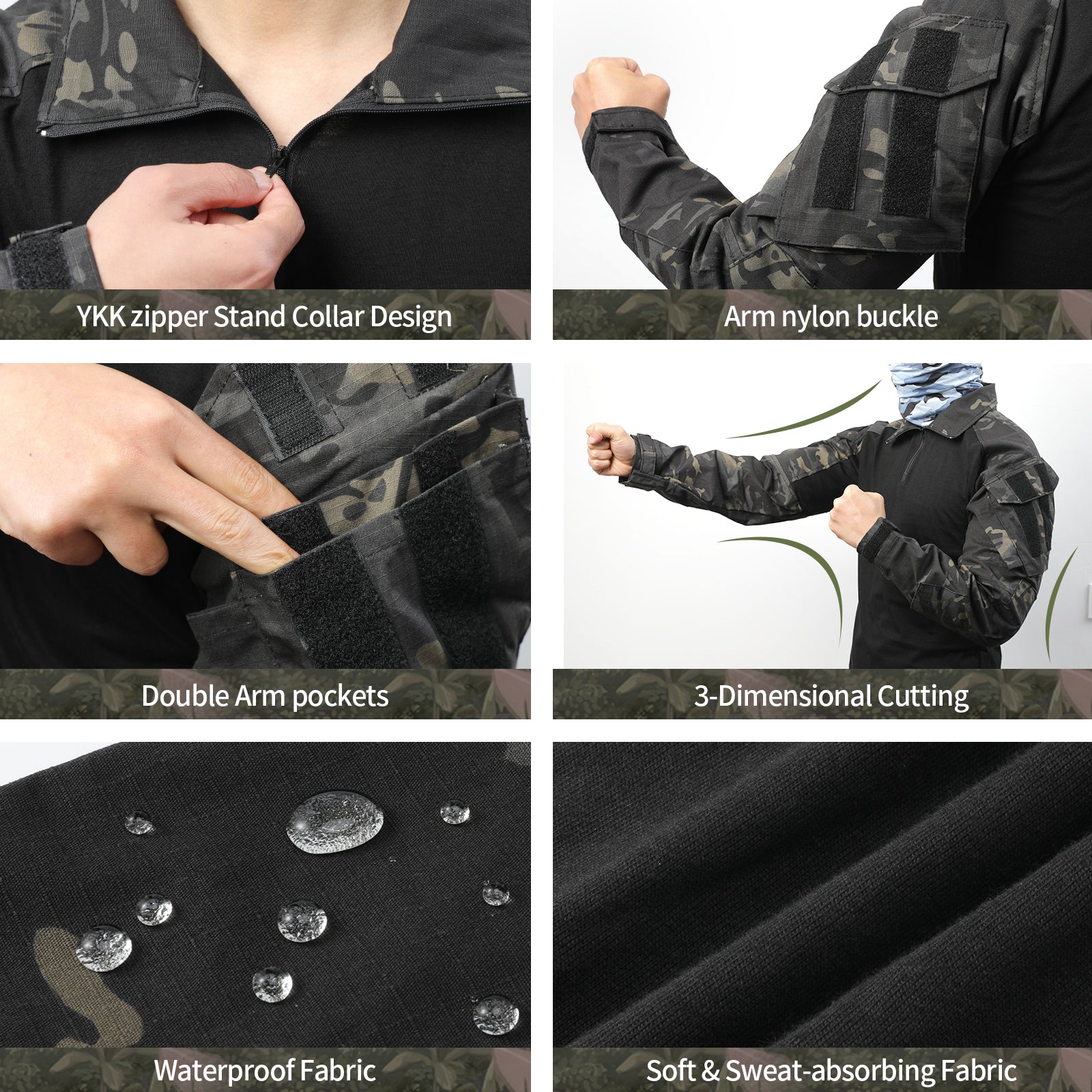 G3 Pro Combat Clothing Suit Men's Tactical Uniform Dark Camo - TWS USA