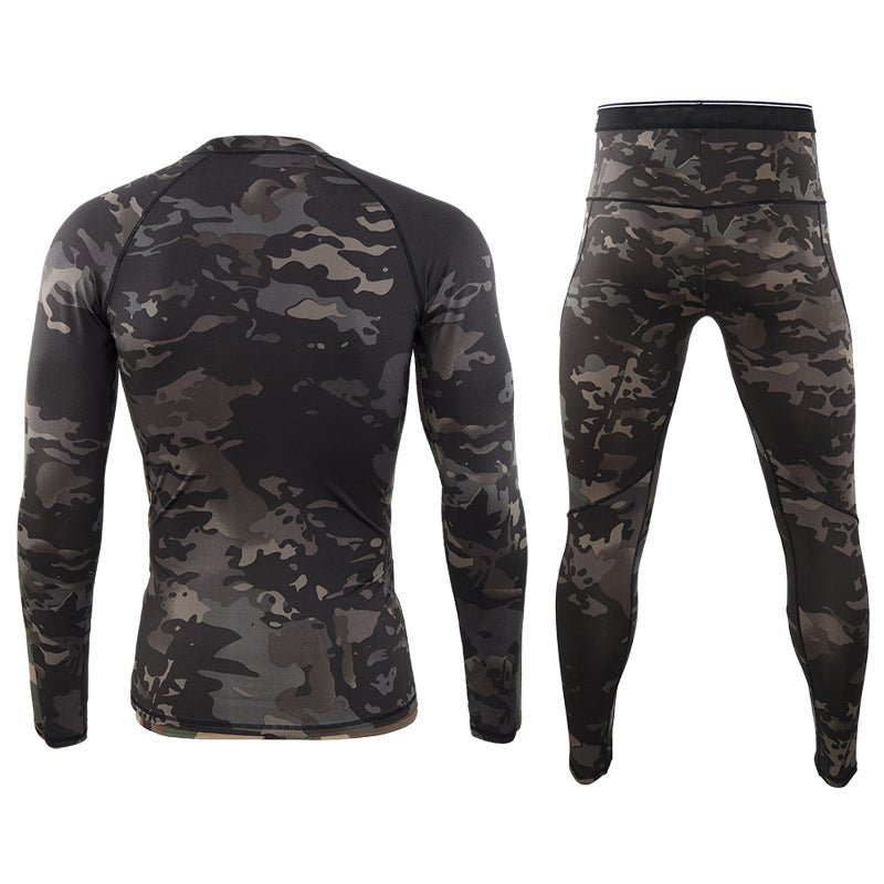 Men's Camouflage Thermal Underwear Tactical Sports Shapewear Set - TWS USA