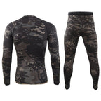 Men's Camouflage Thermal Underwear Tactical Sports Shapewear Set - TWS USA