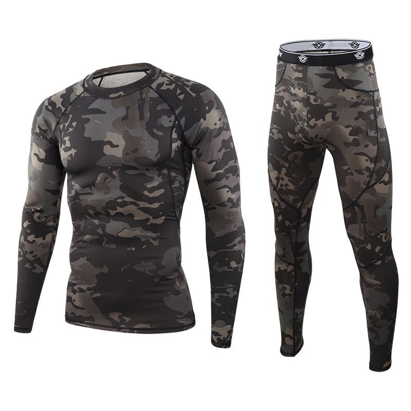 Men's Camouflage Thermal Underwear Tactical Sports Shapewear Set - TWS USA