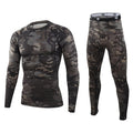 Men's Camouflage Thermal Underwear Tactical Sports Shapewear Set - TWS USA