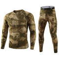 Men's Camouflage Thermal Underwear Tactical Sports Shapewear Set - TWS USA