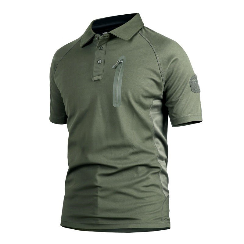 Men's Short Sleeve Quick Dry Battle Top kahki - TWS USA