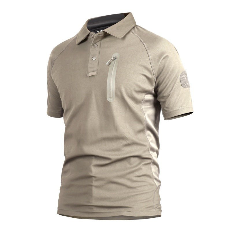 Men's Short Sleeve Quick Dry Battle Top kahki - TWS USA