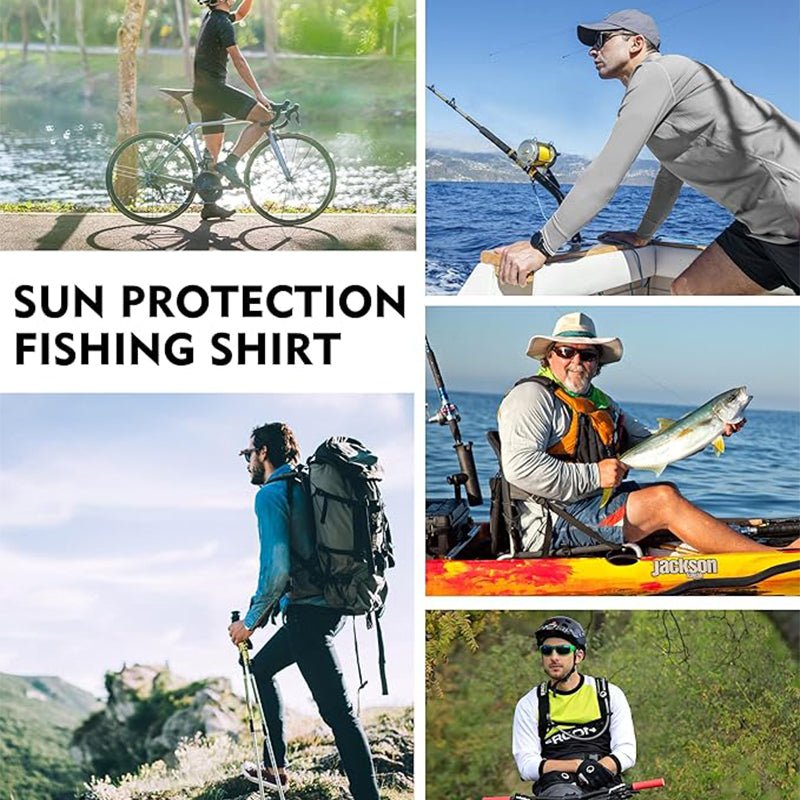 Men's Hooded UV Protection Lightweight Quick-Dry Stretch Fishing Shirt