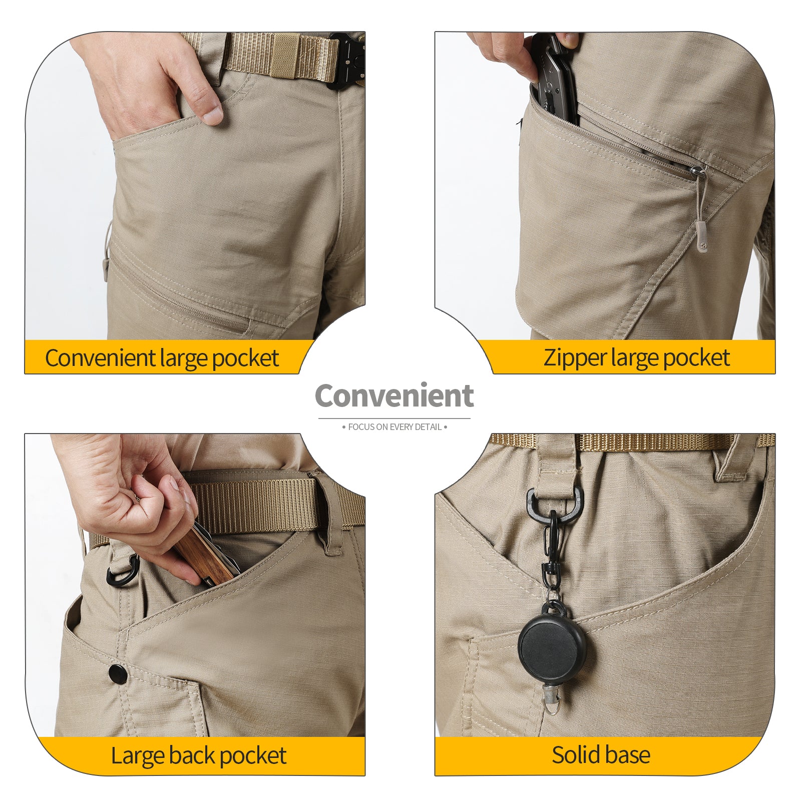 Men's Urban Pro Stretch Tactical Pants Khaki - TWS USA