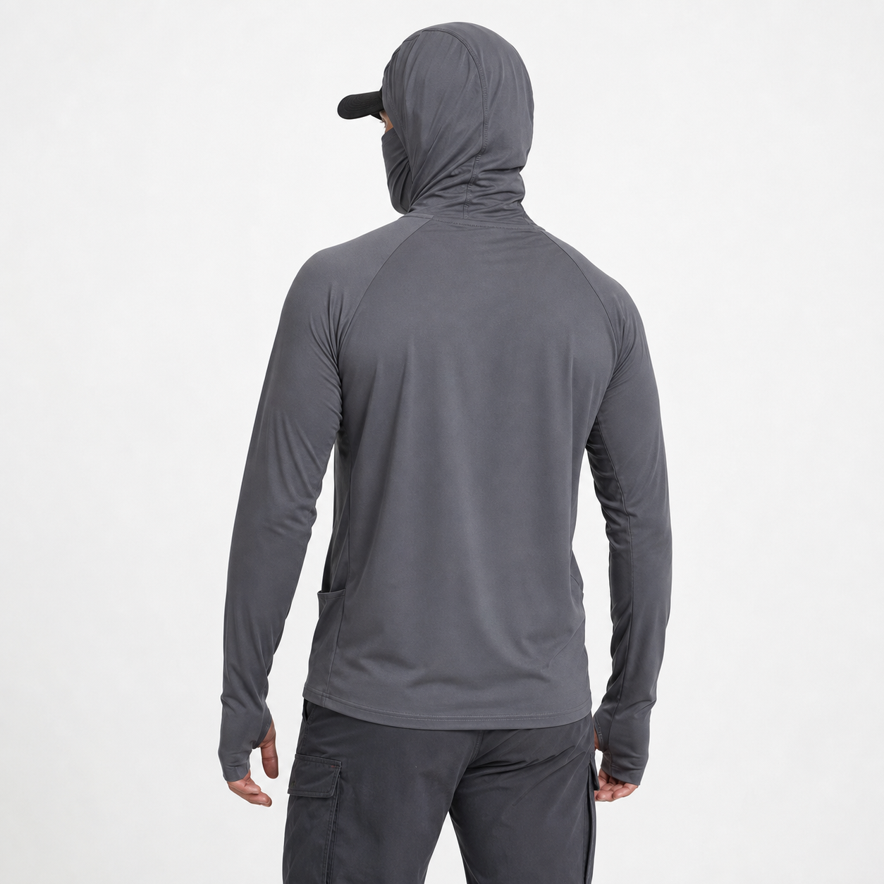 Lightweight Quick-Dry UPF 50+ Hooded Sun Shirt with Built-In Neck Gaiter